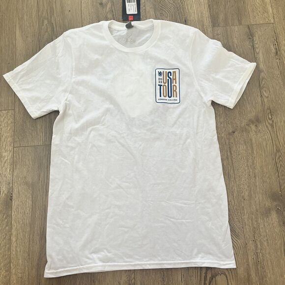 NEW NWT USA Tour 2023 London Calling Chelsea Football Club White T Shirt S - Picture 2 of 6
